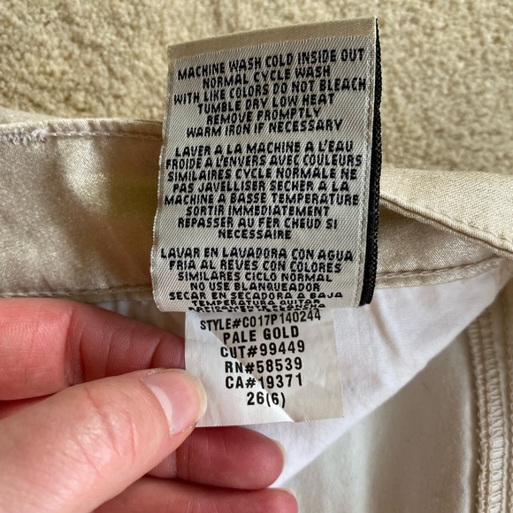 CJ by Cookie Johnson Wisdom Ankle Skinny Denim Jeans Pale Gold - Picture 8 of 10